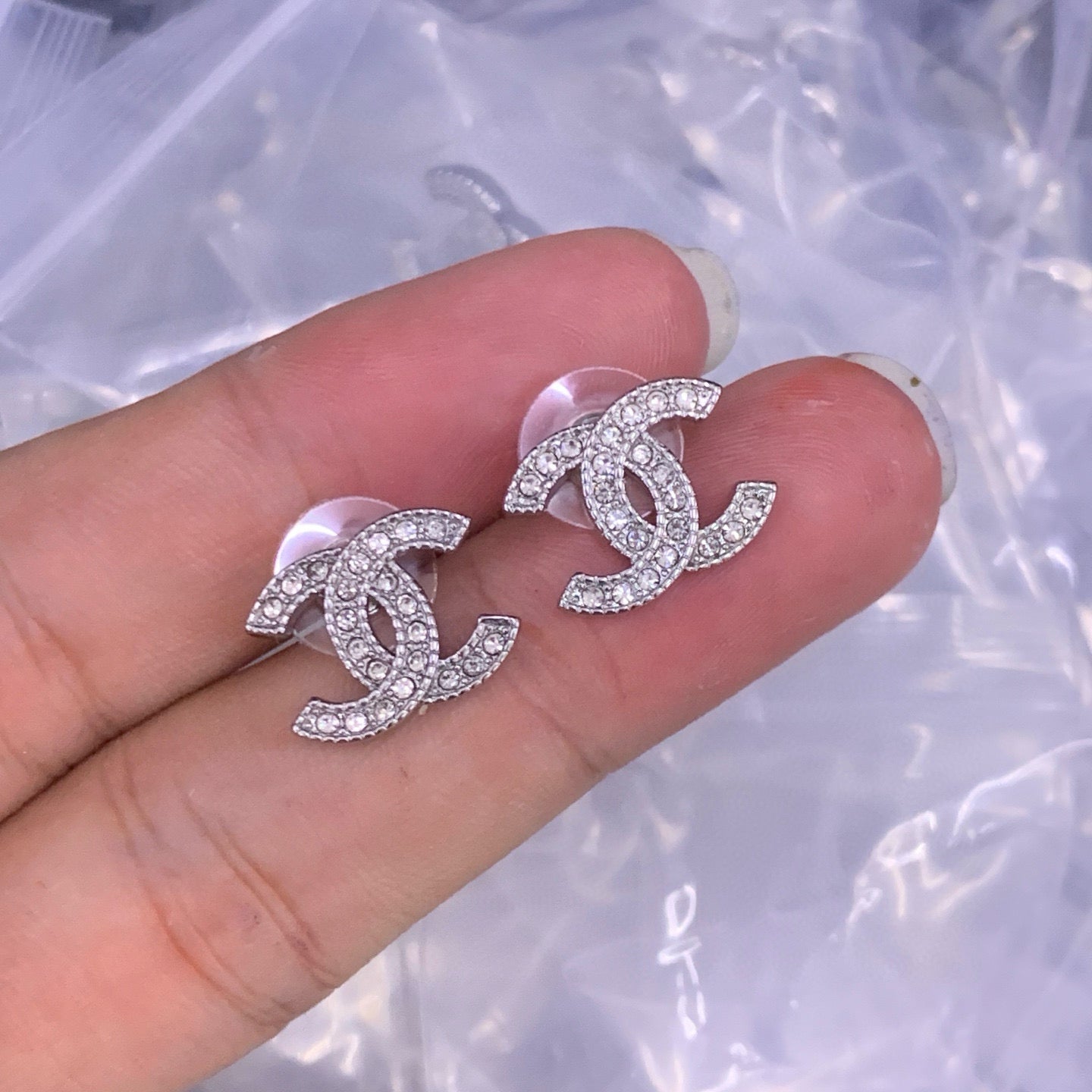 Double C-ear studs/J1013
