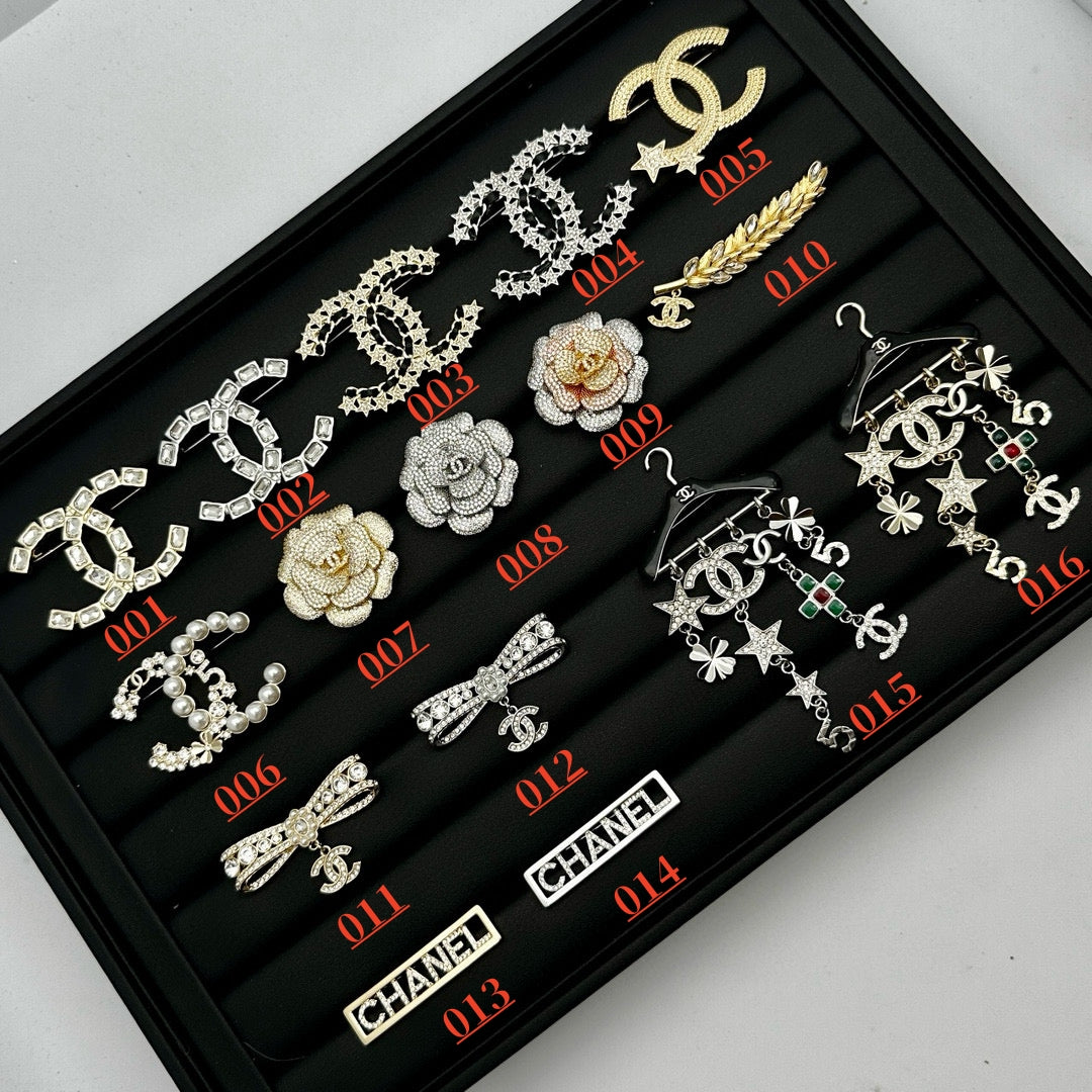 Double C Fashion Brooch/001-016