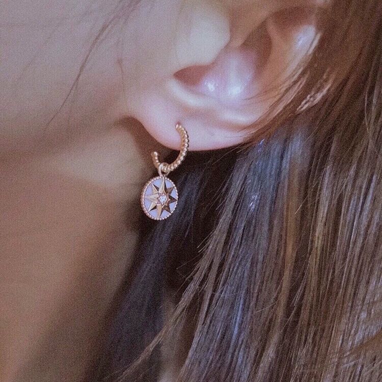 Octagonal Compass Earrings/B-097