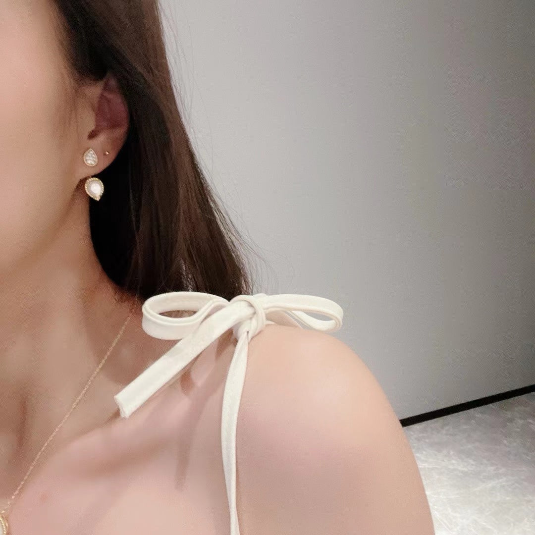 Waterdrop gemstone earrings/B-120