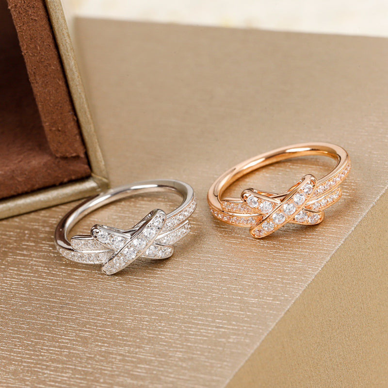 Full Diamond Cross X-shaped Ring/JZ-081