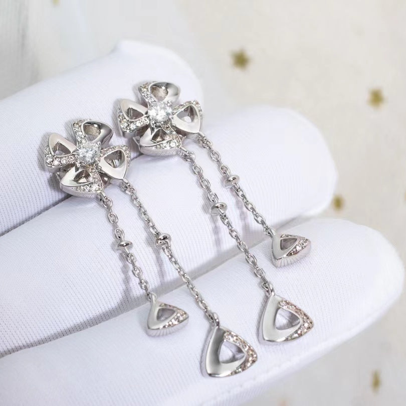 Yongzhan Petal tassel Earrings/B-036