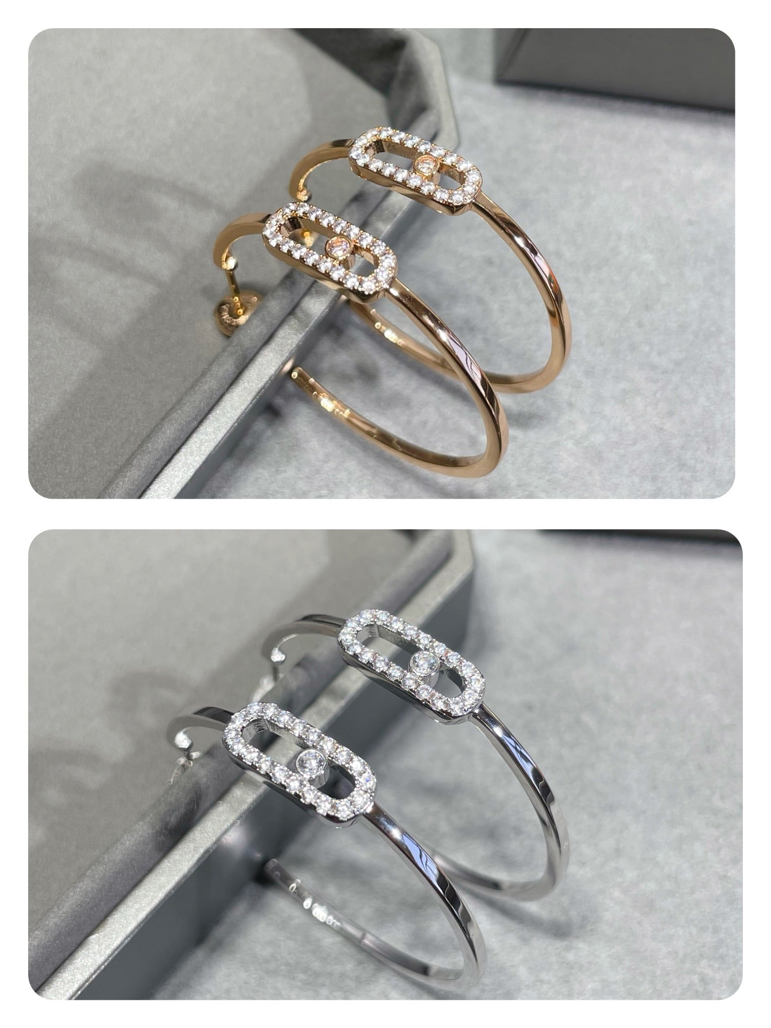 Large oval earrings/B-080