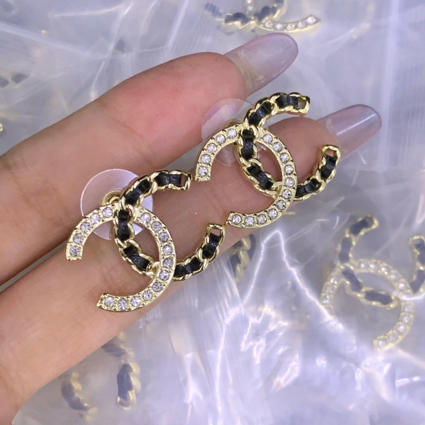 Double C-ear studs/J1012