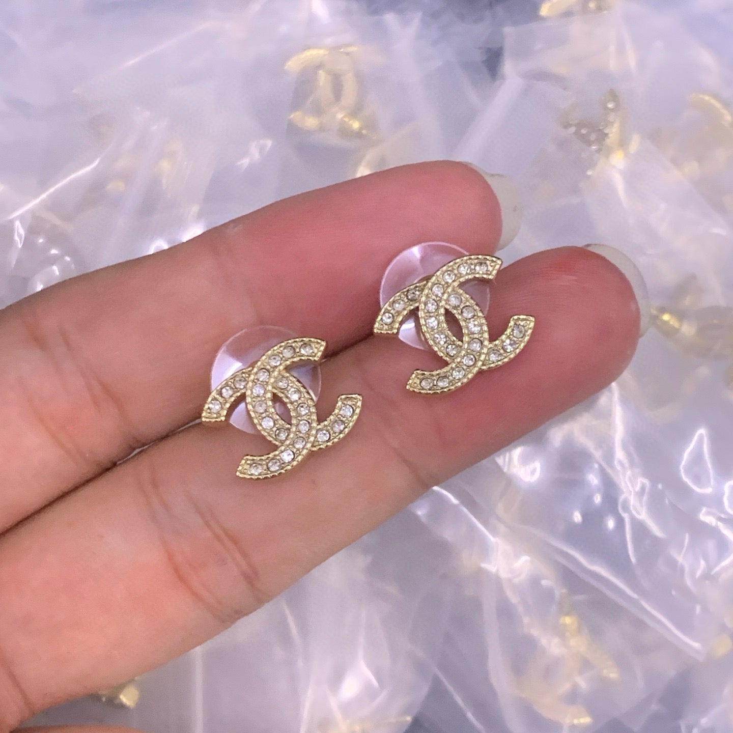 Double C-ear studs/J1013