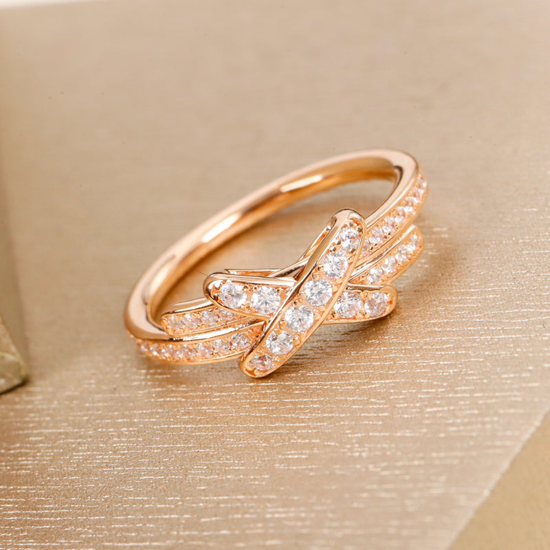 Full Diamond Cross X-shaped Ring/JZ-081