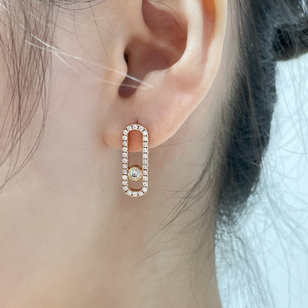 Oval earrings/B-076