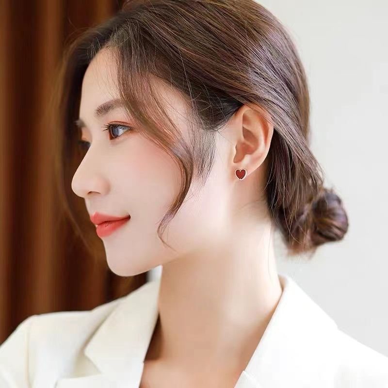 Heart shaped earrings/B-029
