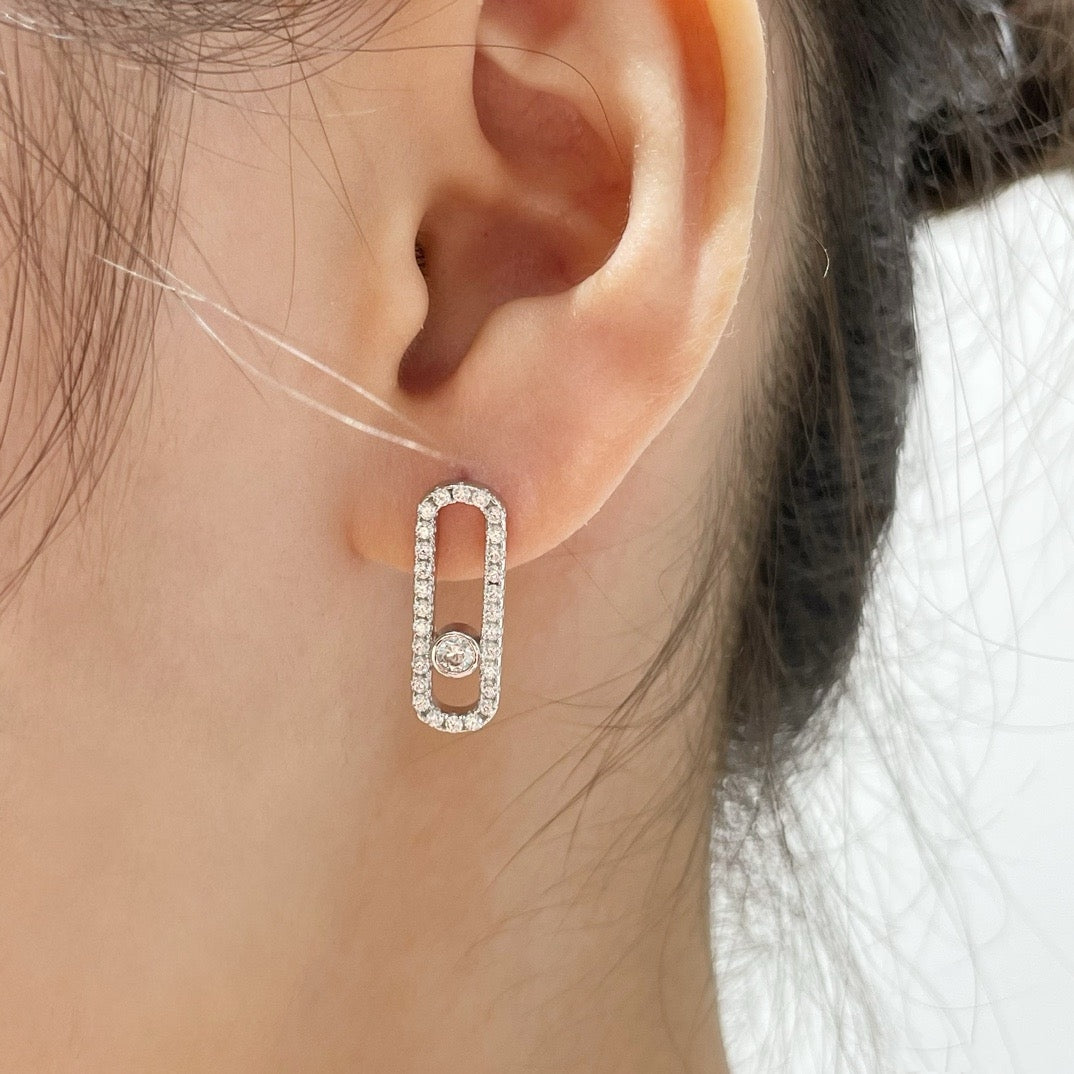 Oval earrings/B-076