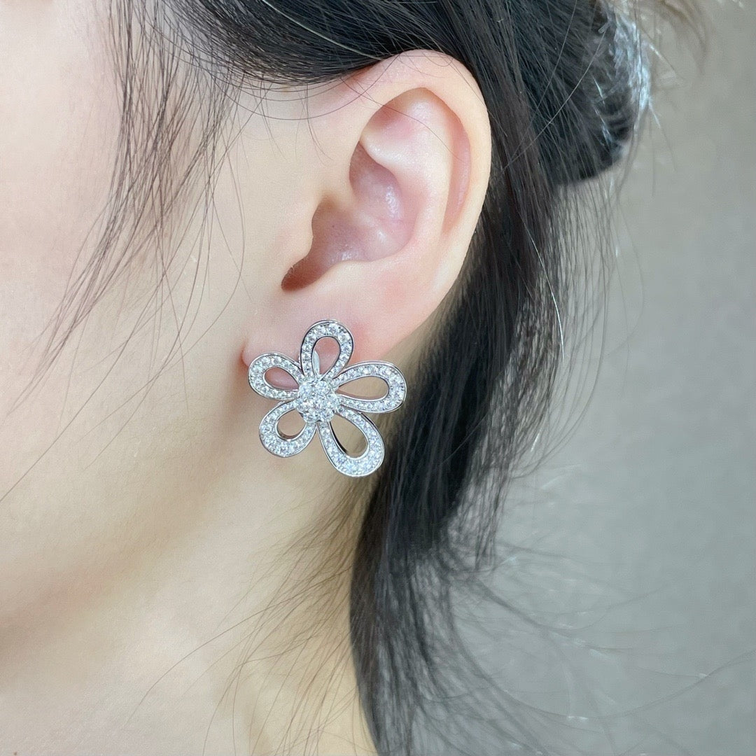 Five petal flower earrings/B-067