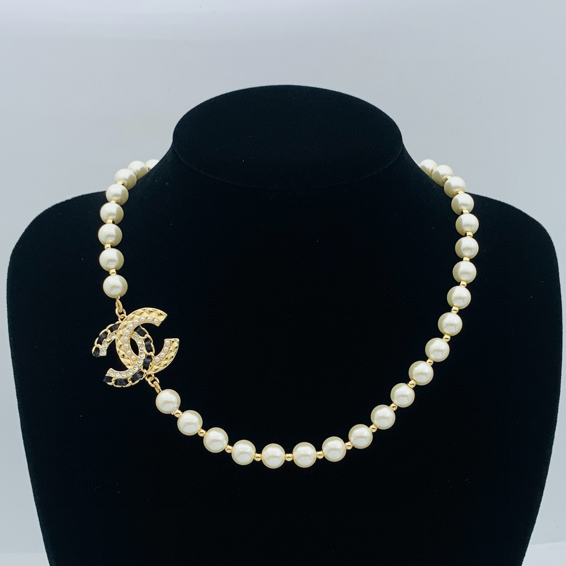 Double C Pearl Necklace Women Fashion Luxury Jewelry - X1002