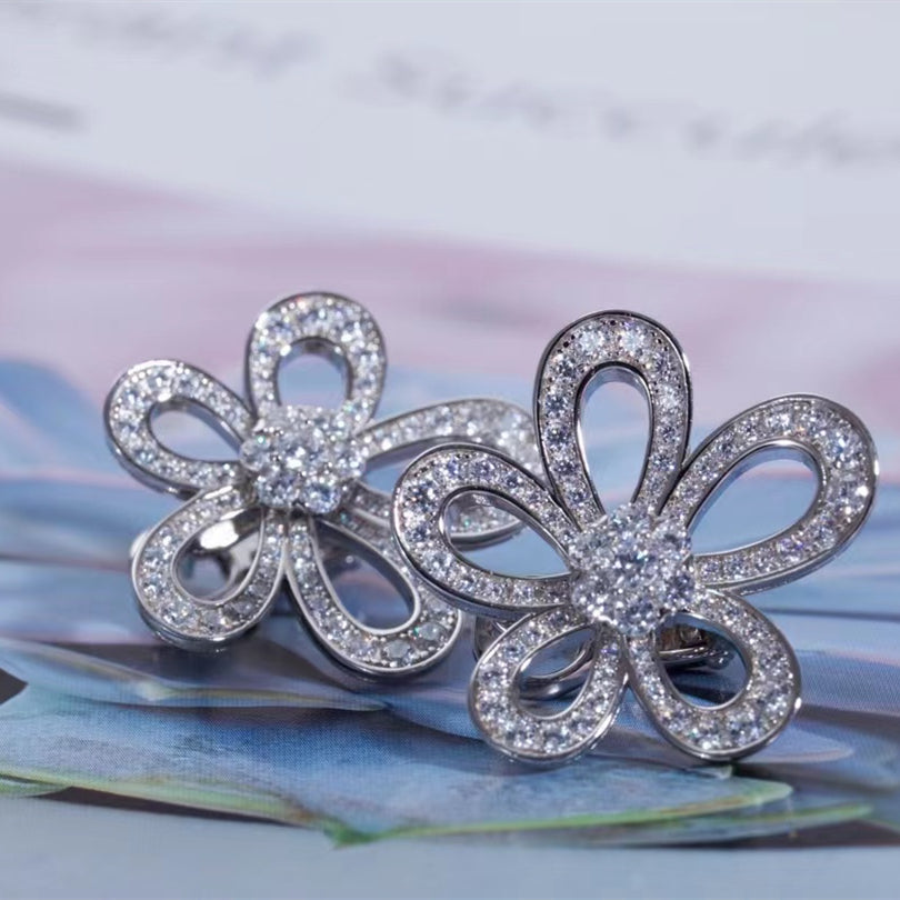 Five petal flower earrings/B-030