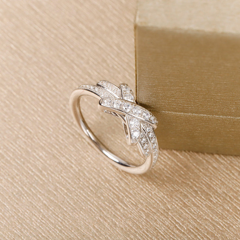 Full Diamond Cross X-shaped Ring/JZ-081
