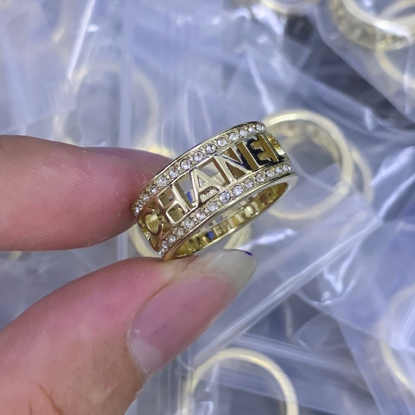 Fashion Double C Ring - J1003