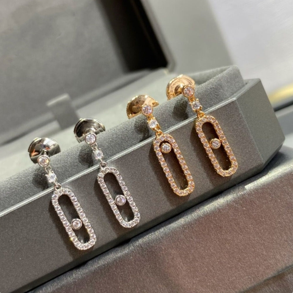Luxury brand diamond earrings/B-016