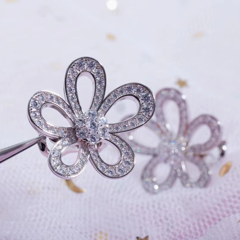 Five petal flower earrings/B-030