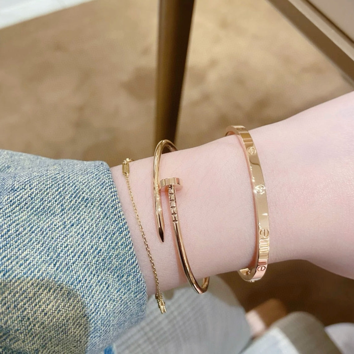 Thin nail bracelet for women /SZ-1010