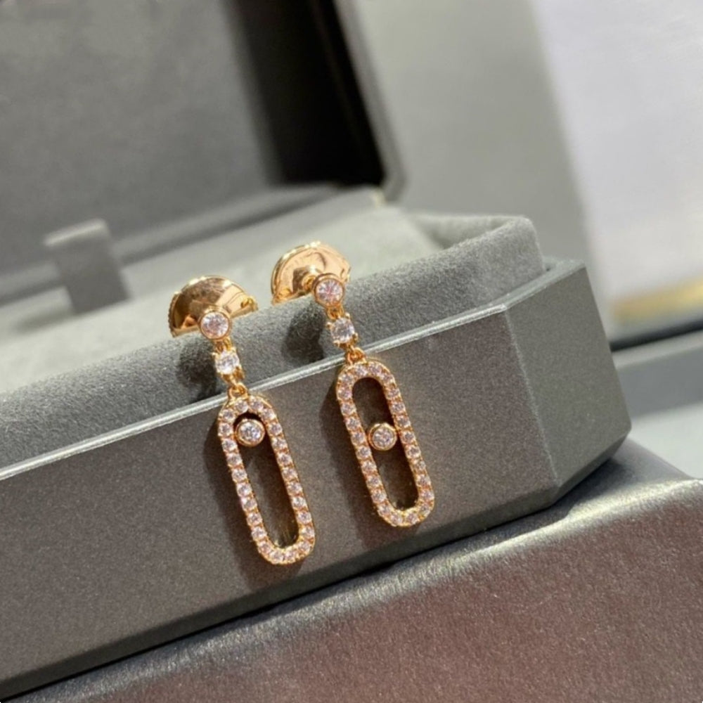 Luxury brand diamond earrings/B-016