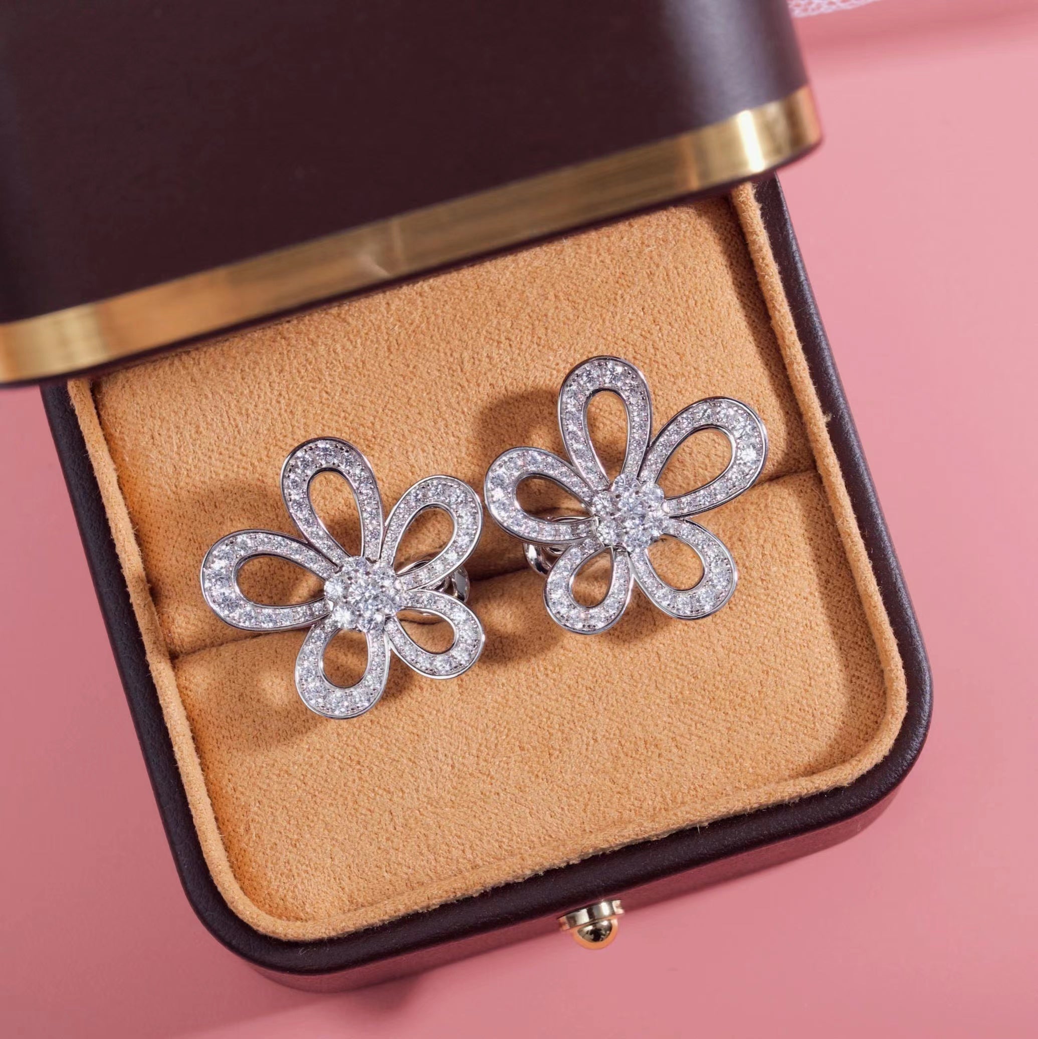 Five petal flower earrings/B-030