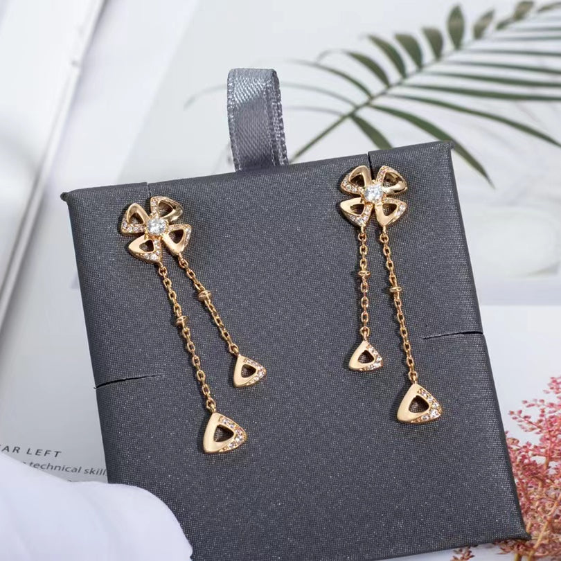Yongzhan Petal tassel Earrings/B-036