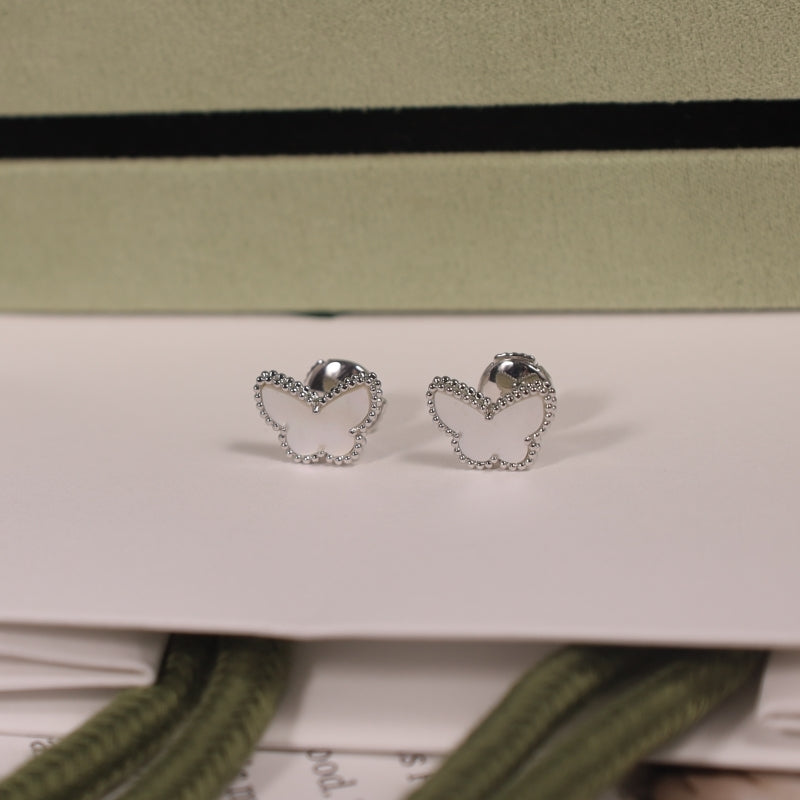 White Fritillaria Butterfly Earnail/B-044