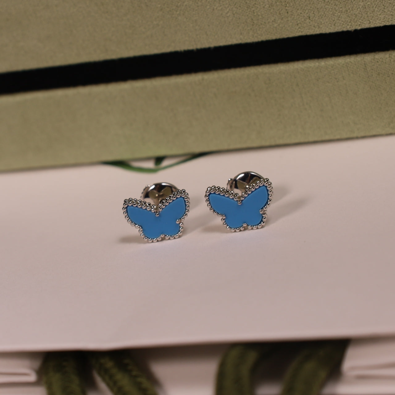 Turquoise butterfly earrings/B-047