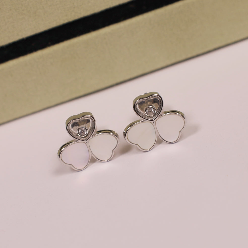 Clover heart-shaped earrings/B-054