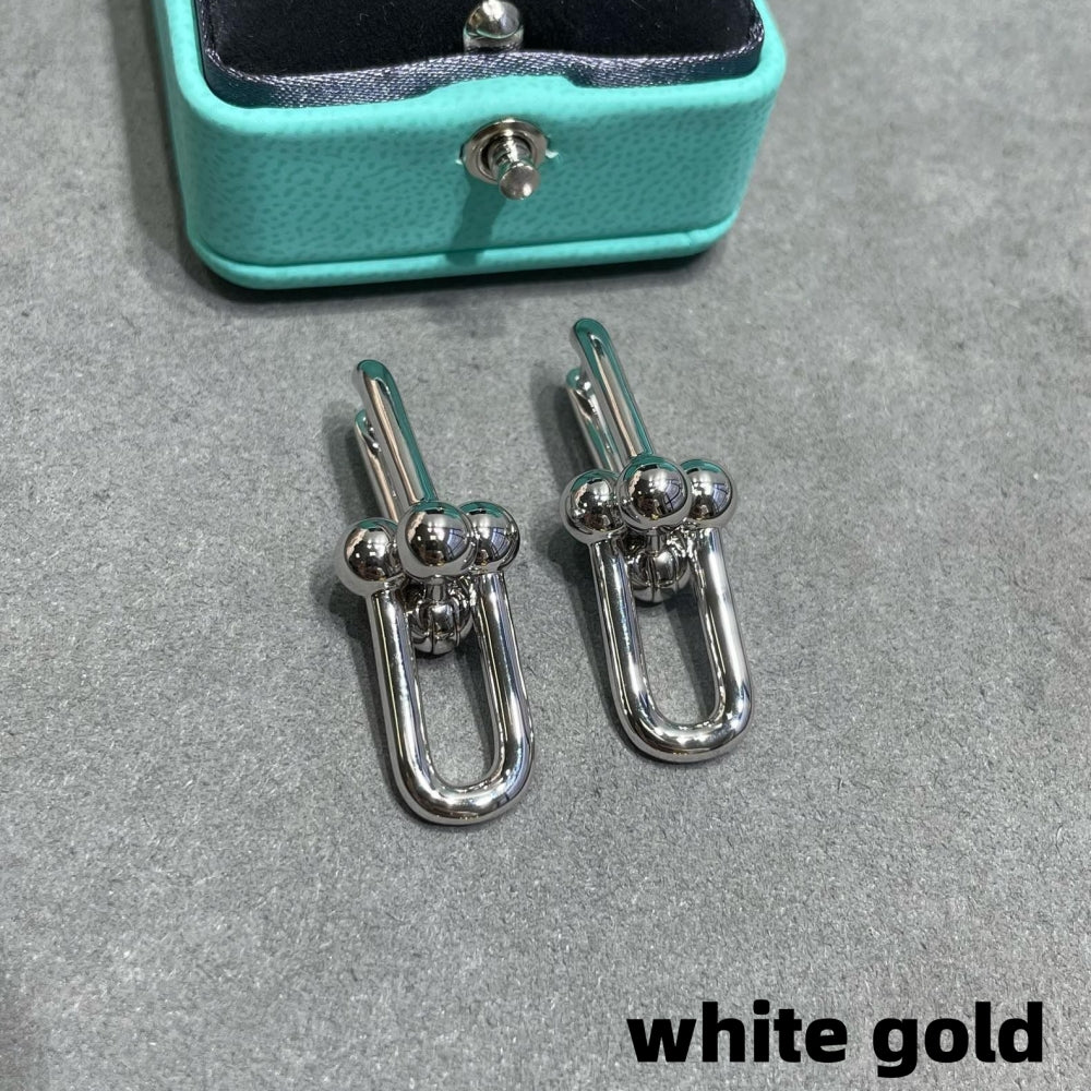 Double U-shaped horseshoe earrings/B-062