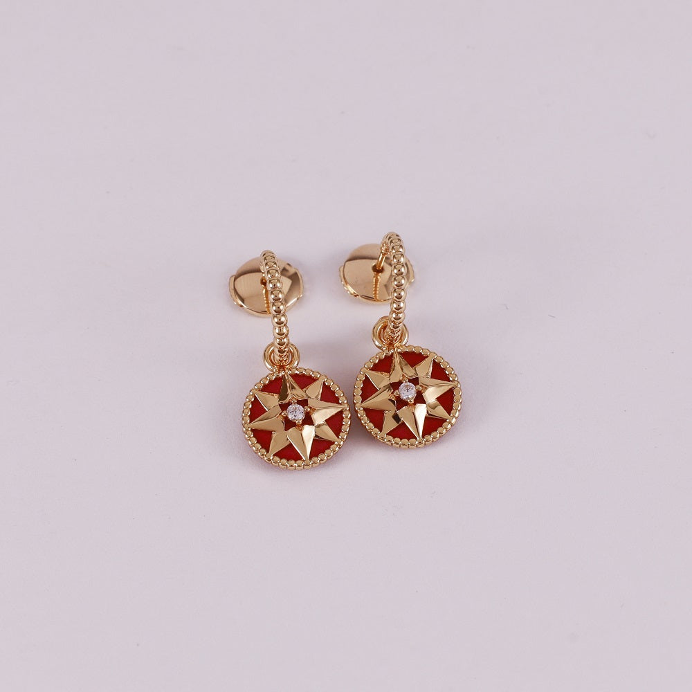 Octagonal Compass Earrings/B-094