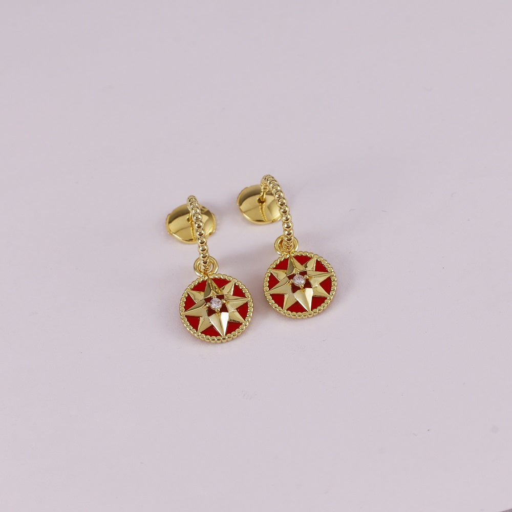 Octagonal Compass Earrings/B-094