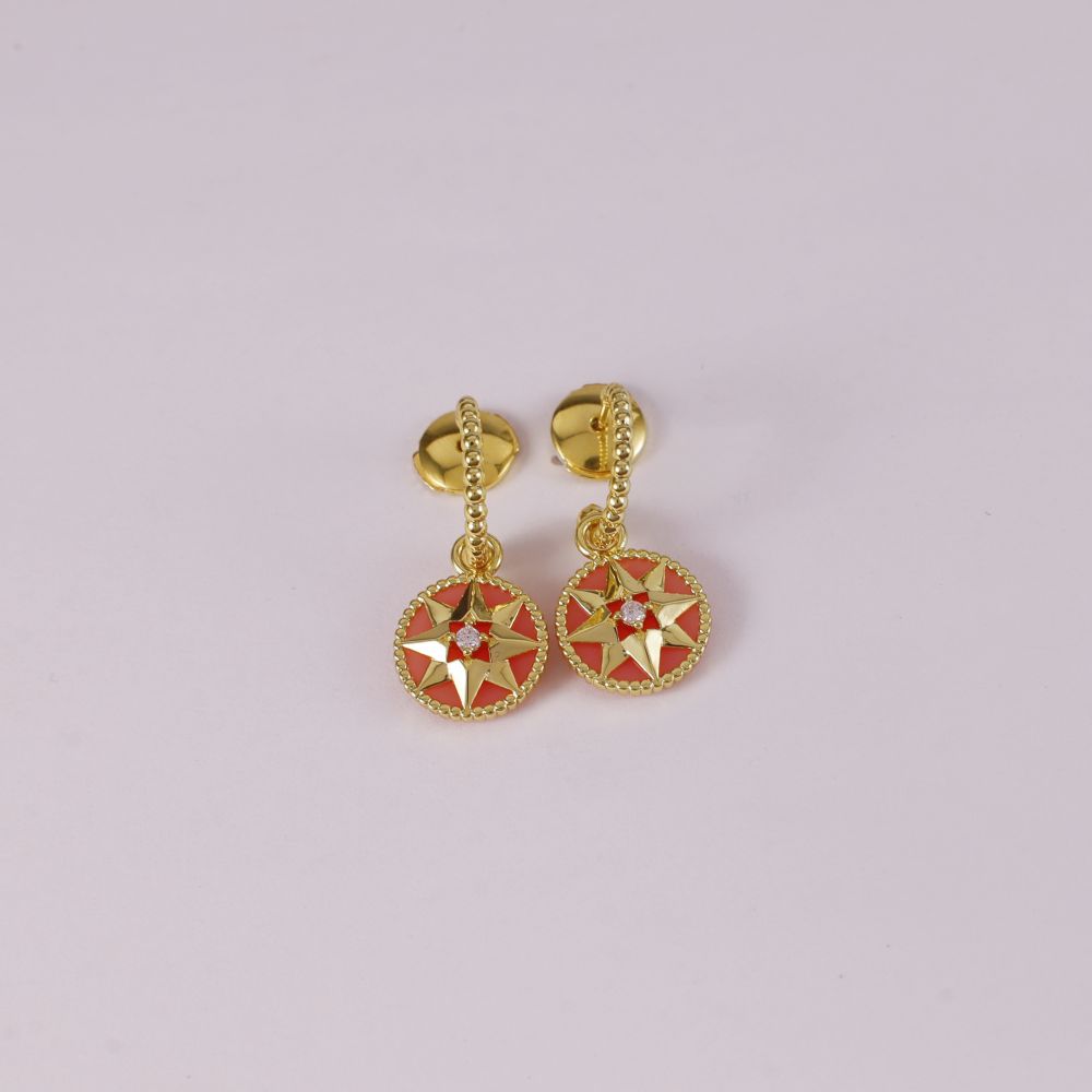 Octagonal Compass Earrings/B-097