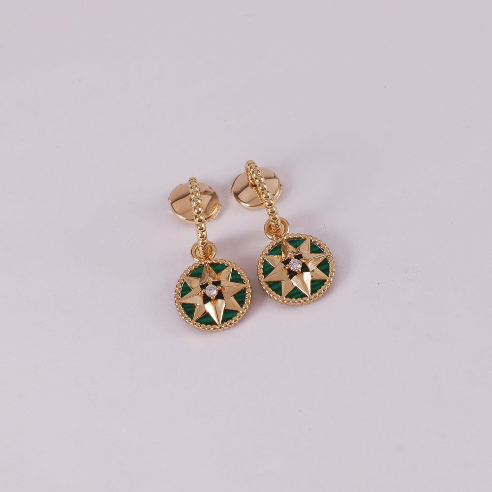 Octagonal Compass Earrings/B-100