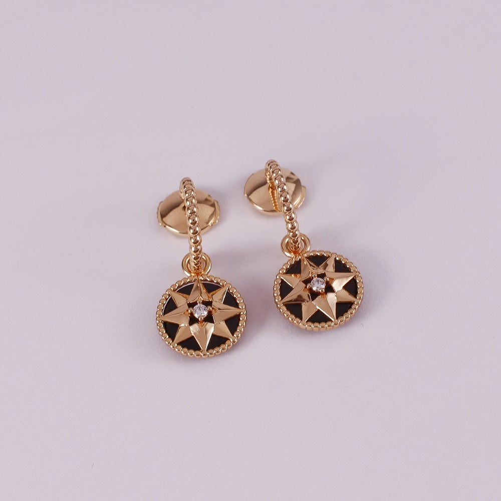 Octagonal Compass Earrings/B-103