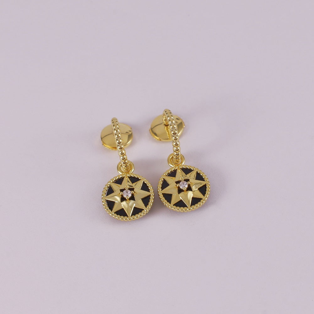 Octagonal Compass Earrings/B-103