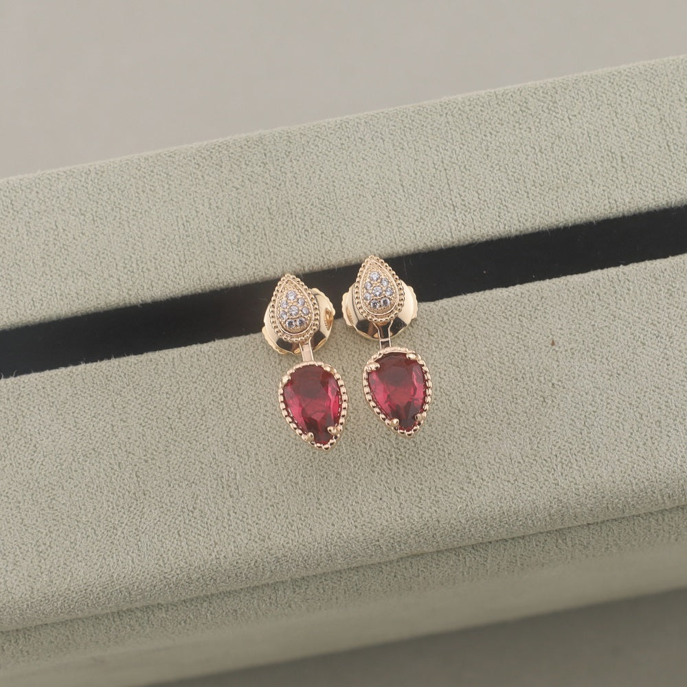 Waterdrop gemstone earrings/B-120