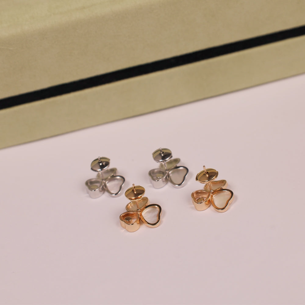 Clover heart-shaped earrings/B-054