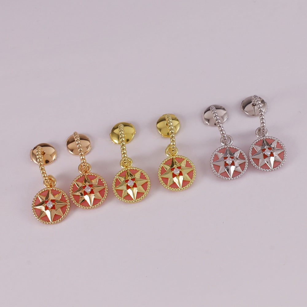 Octagonal Compass Earrings/B-097