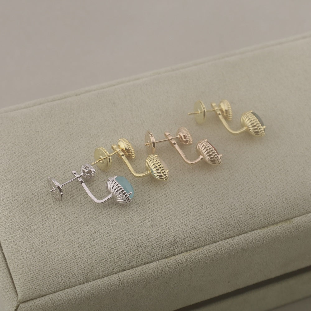 Waterdrop gemstone earrings/B-120