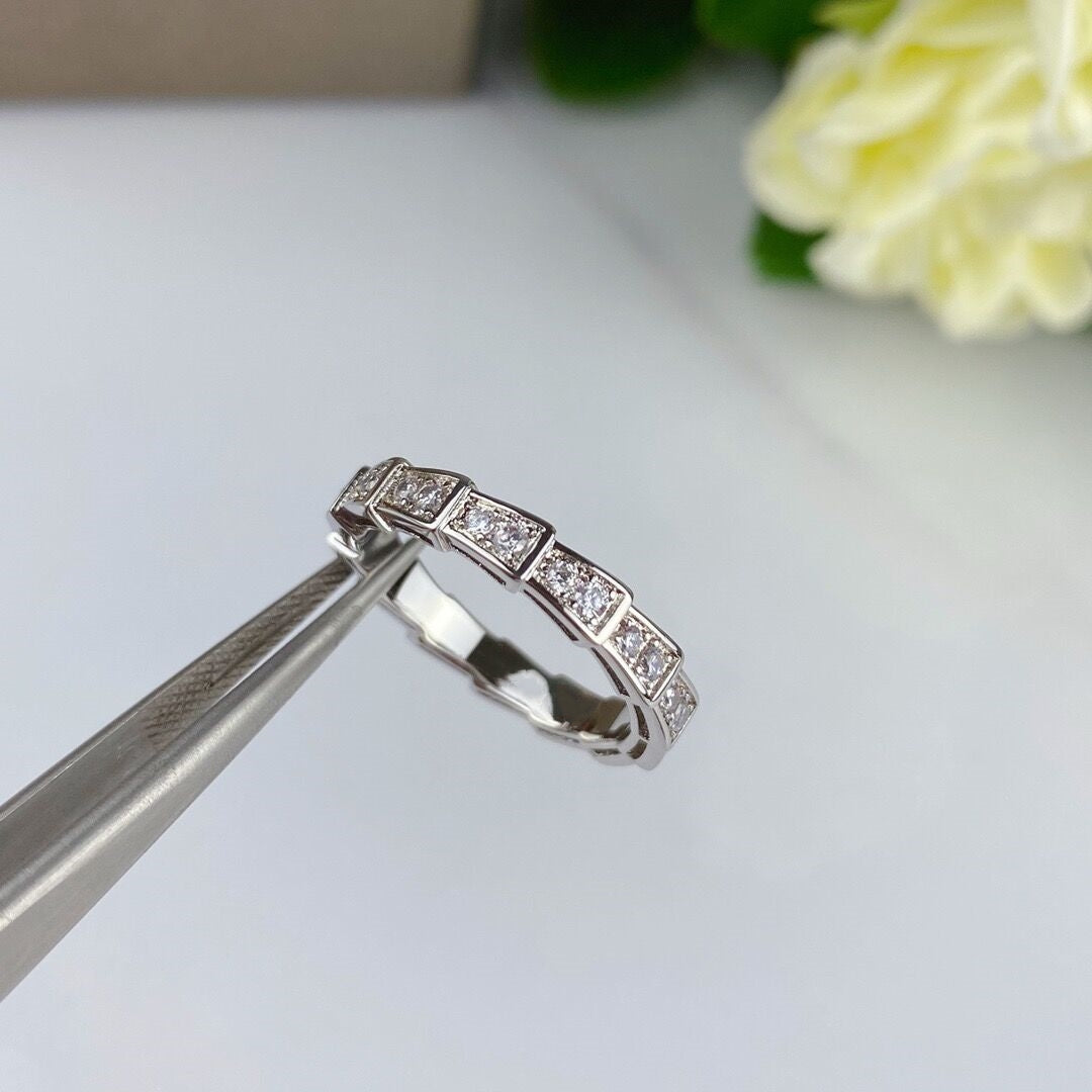 Full Diamond Snake Bone Ring/JZ-045