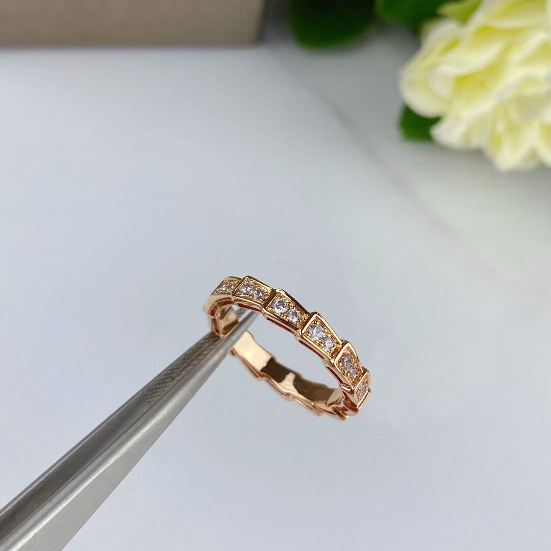 Full Diamond Snake Bone Ring/JZ-045