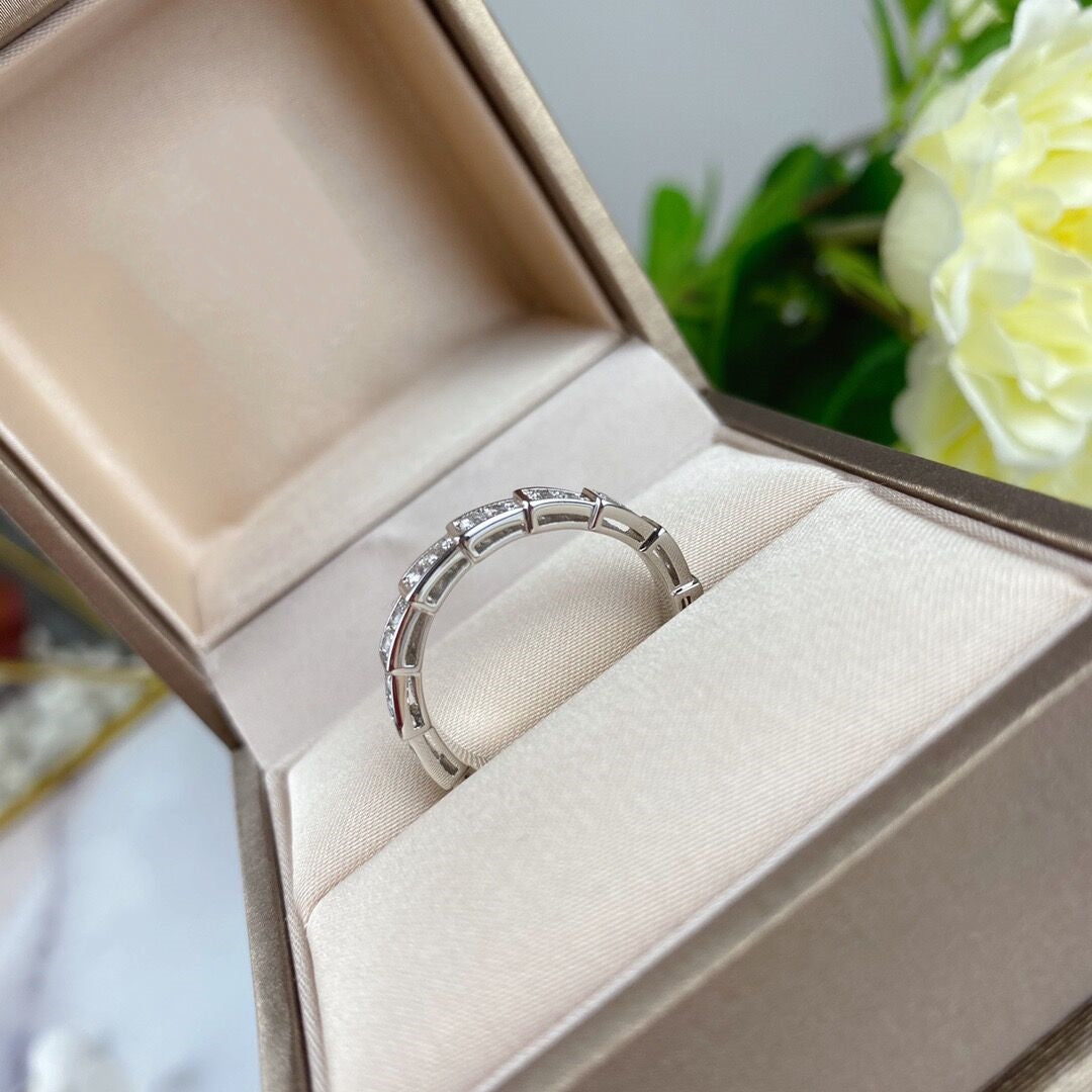Full Diamond Snake Bone Ring/JZ-045