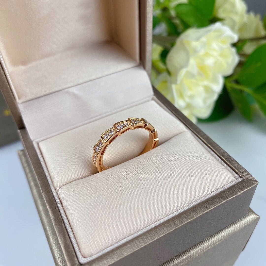 Full Diamond Snake Bone Ring/JZ-045