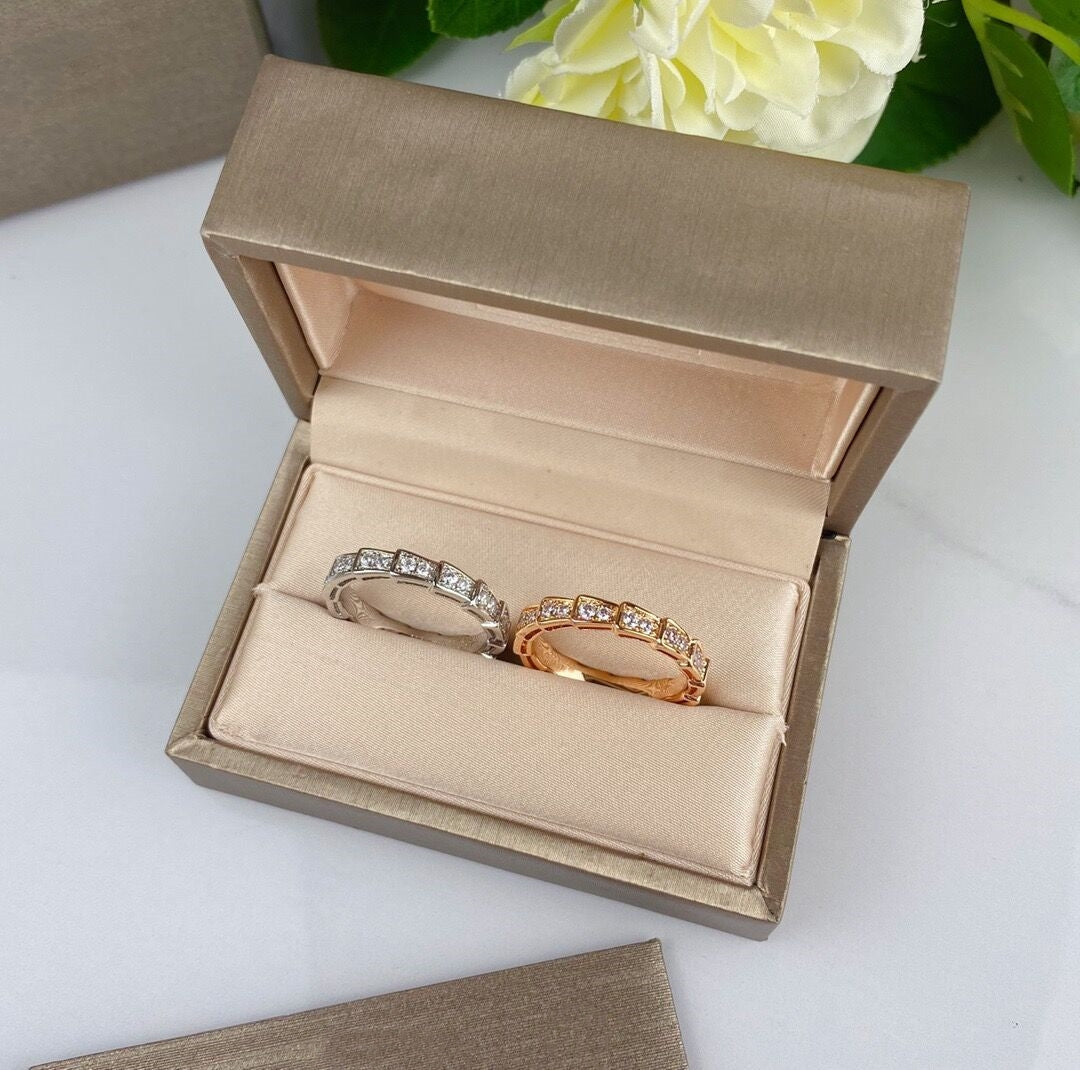 Full Diamond Snake Bone Ring/JZ-045
