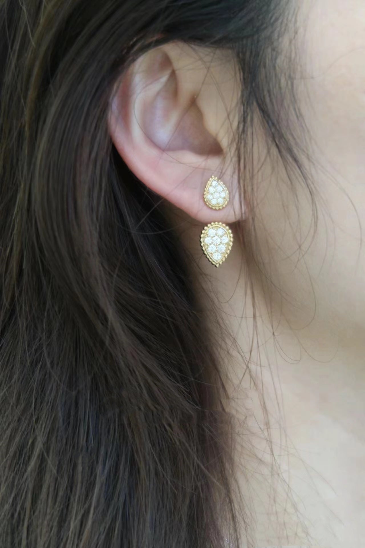Water droplet earrings/B-117